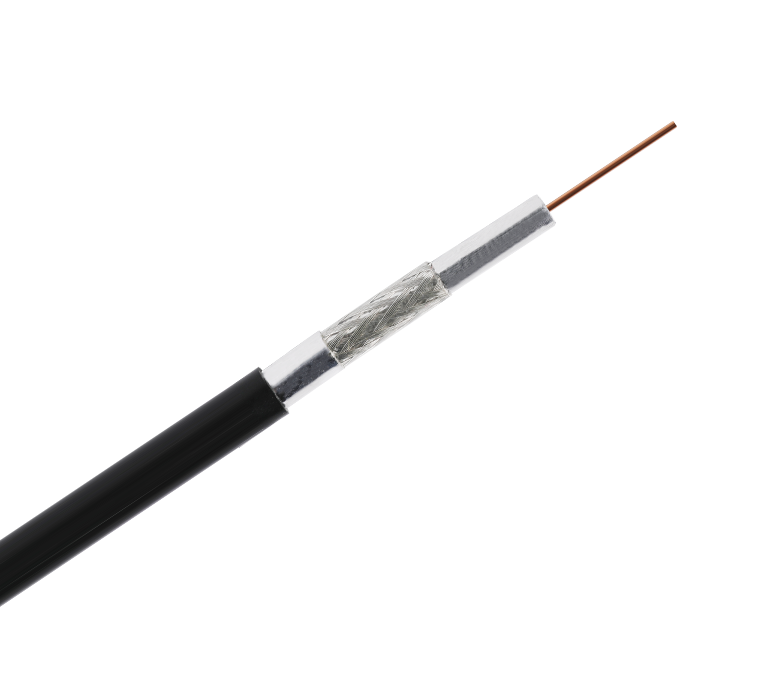 RG6TMF Series 75 Ohm Coaxial Cable—Tri-Shield with Messenger, Jelly