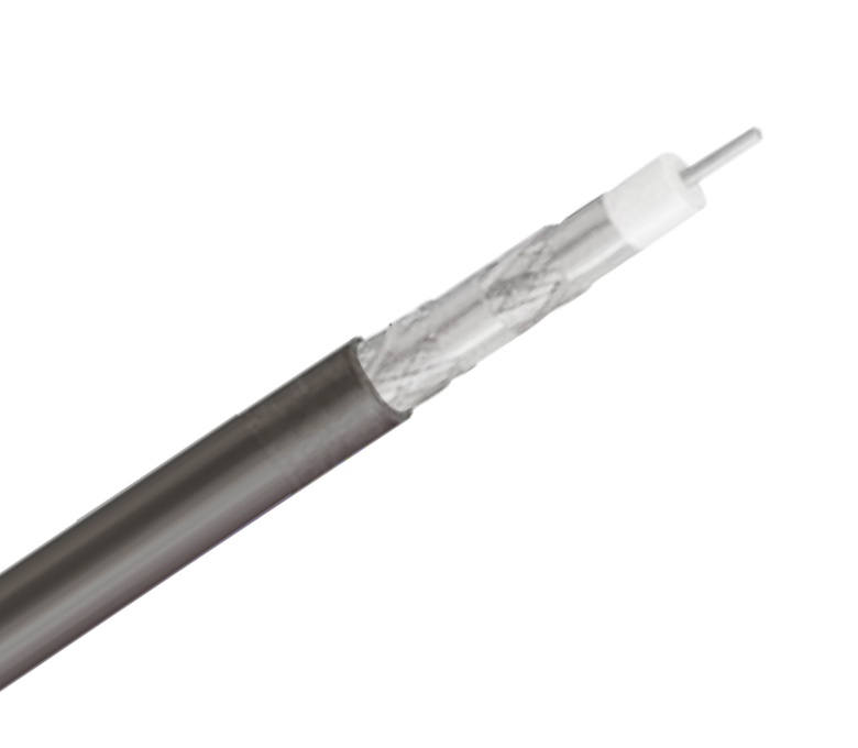 RG59QF Series 75 Ohm Coaxial Cable—Quad-Shield with Jelly