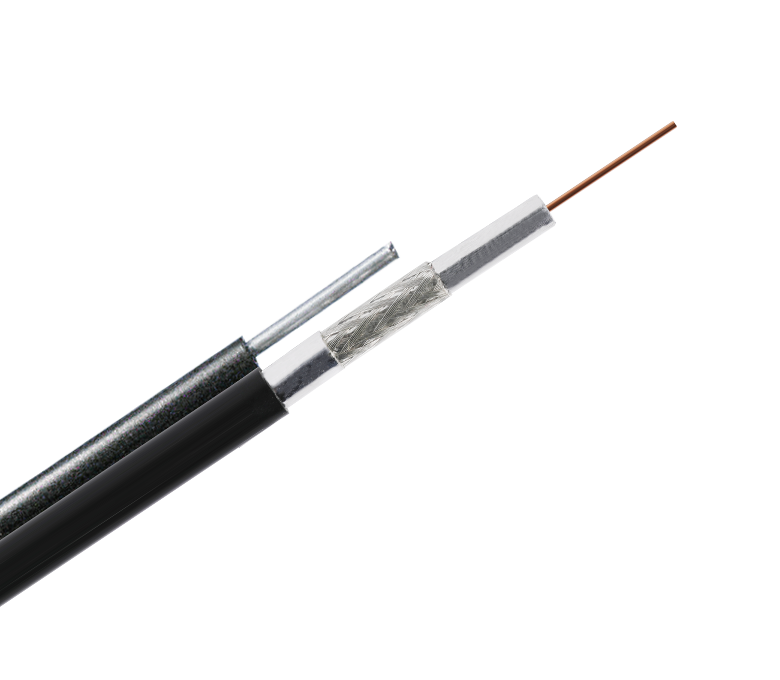 RG11TM Series 75 Ohm Coaxial Cable—Tri-Shield with Messenger