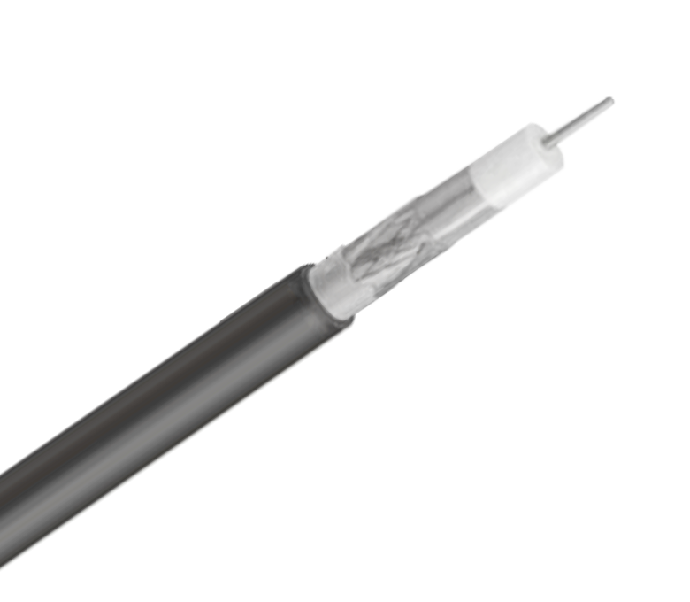 RG11F Series 75 Ohm Standard Coaxial Cable—Single Tape & Braid with Jelly