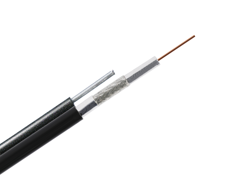RG11TM Series 75 Ohm Coaxial Cable—Tri-Shield with Messenger