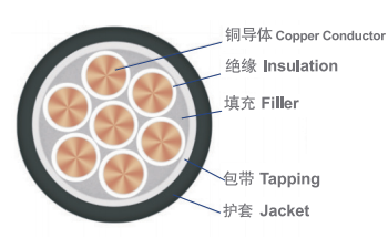 Plastic Insulated Control Cable for the Fixed Laying